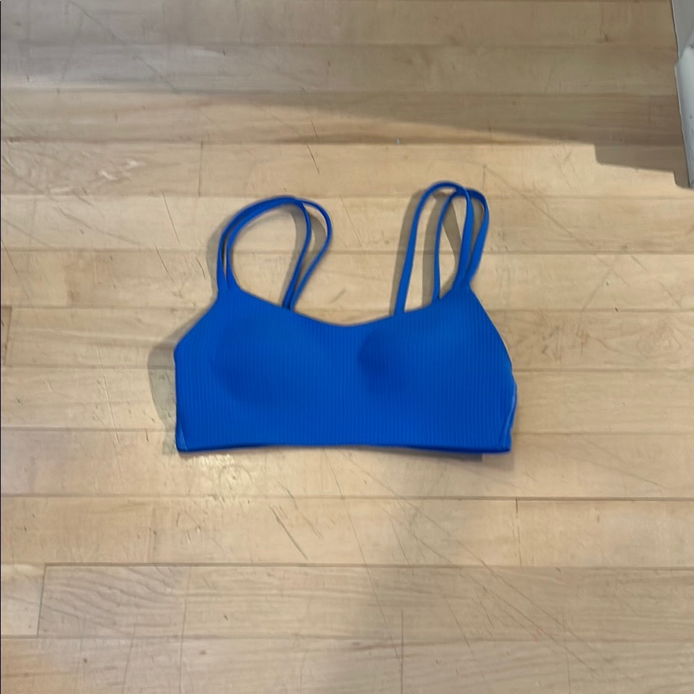 Vibrant lululemon Blue Strappy Sports Bra